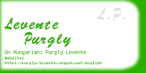 levente purgly business card